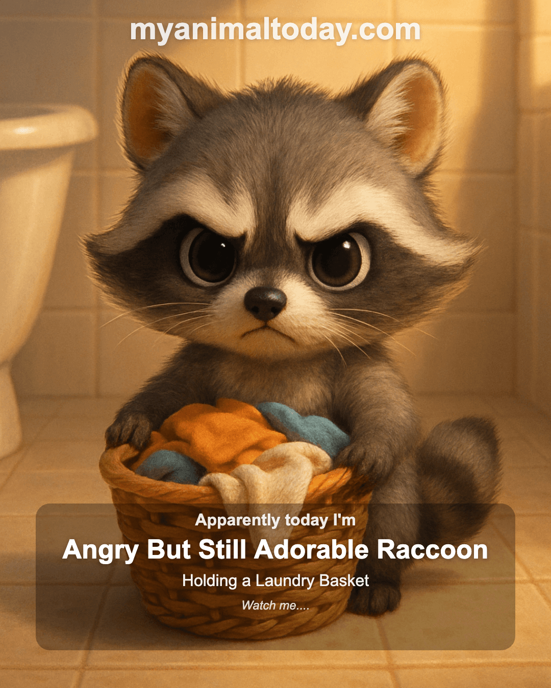 Angry but still adorable Raccoon