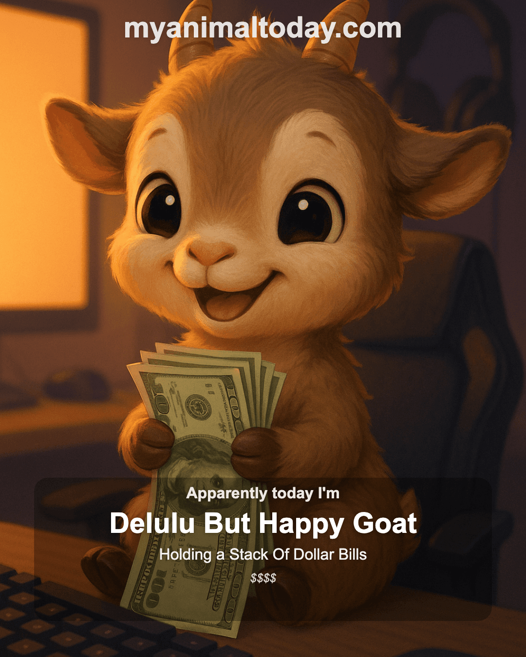 Delulu but Happy Goat